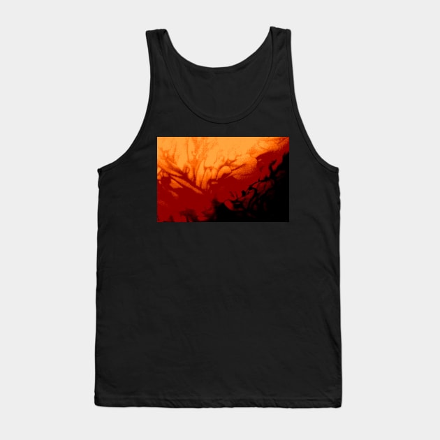 FIRE ORANGE FROST Tank Top by neilstuartcoffey